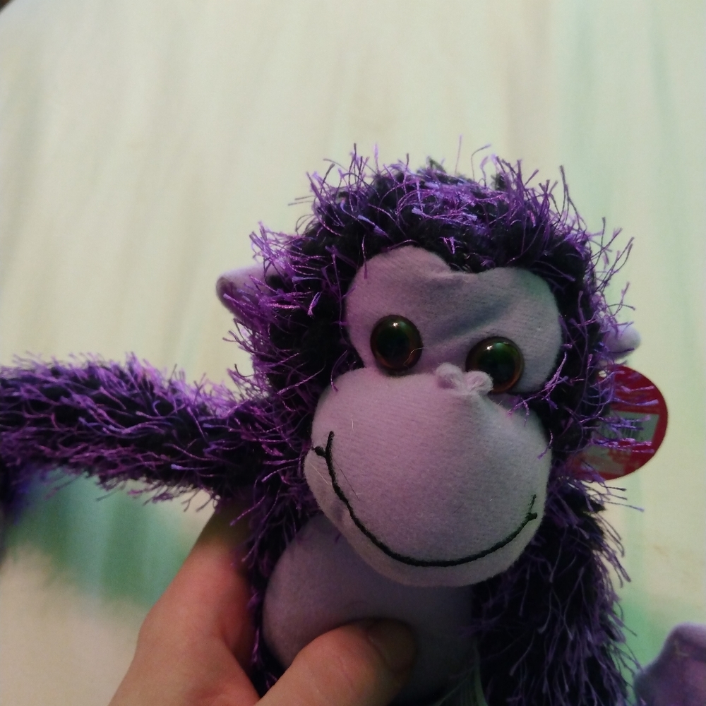 16" Plush purple monkey by Fiesta()